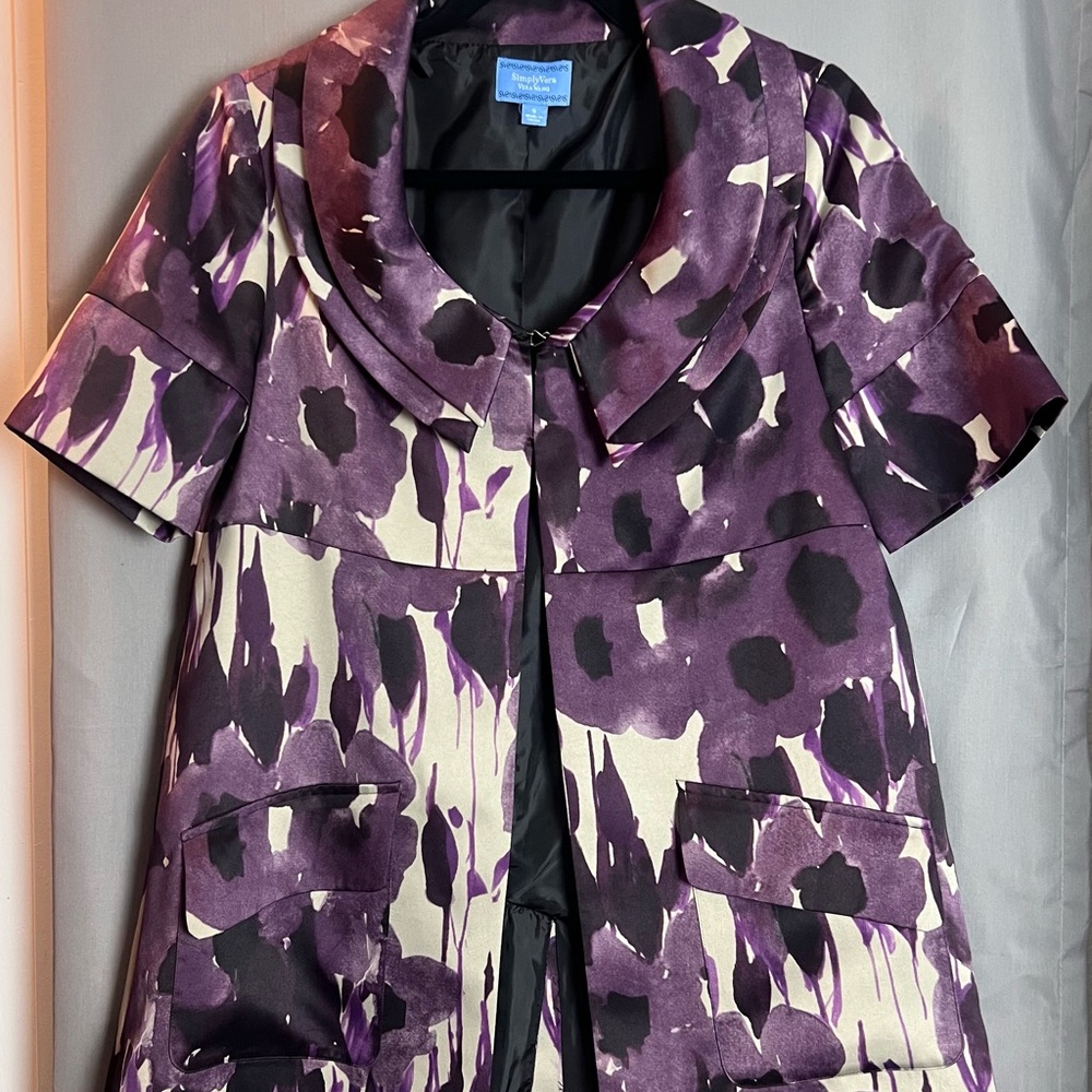 Simply Vera Vera Wang Purple and Black Women's Blazer